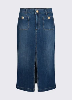 Gonna longuette in denim