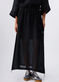 Gonna lunga in mesh