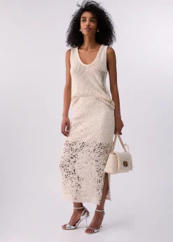 Gonna midi in macramè