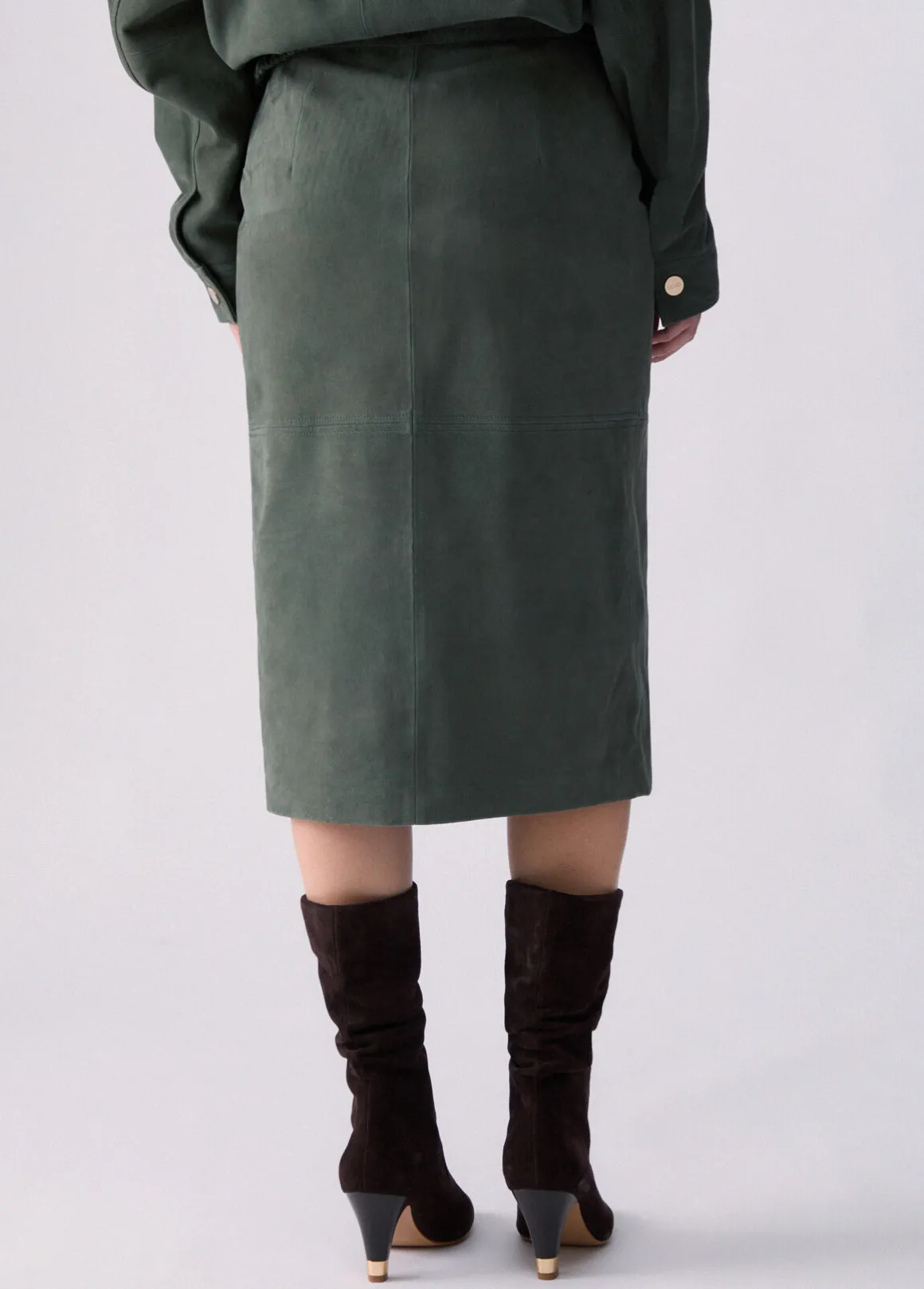 Gonna midi in suede