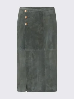 Gonna midi in suede