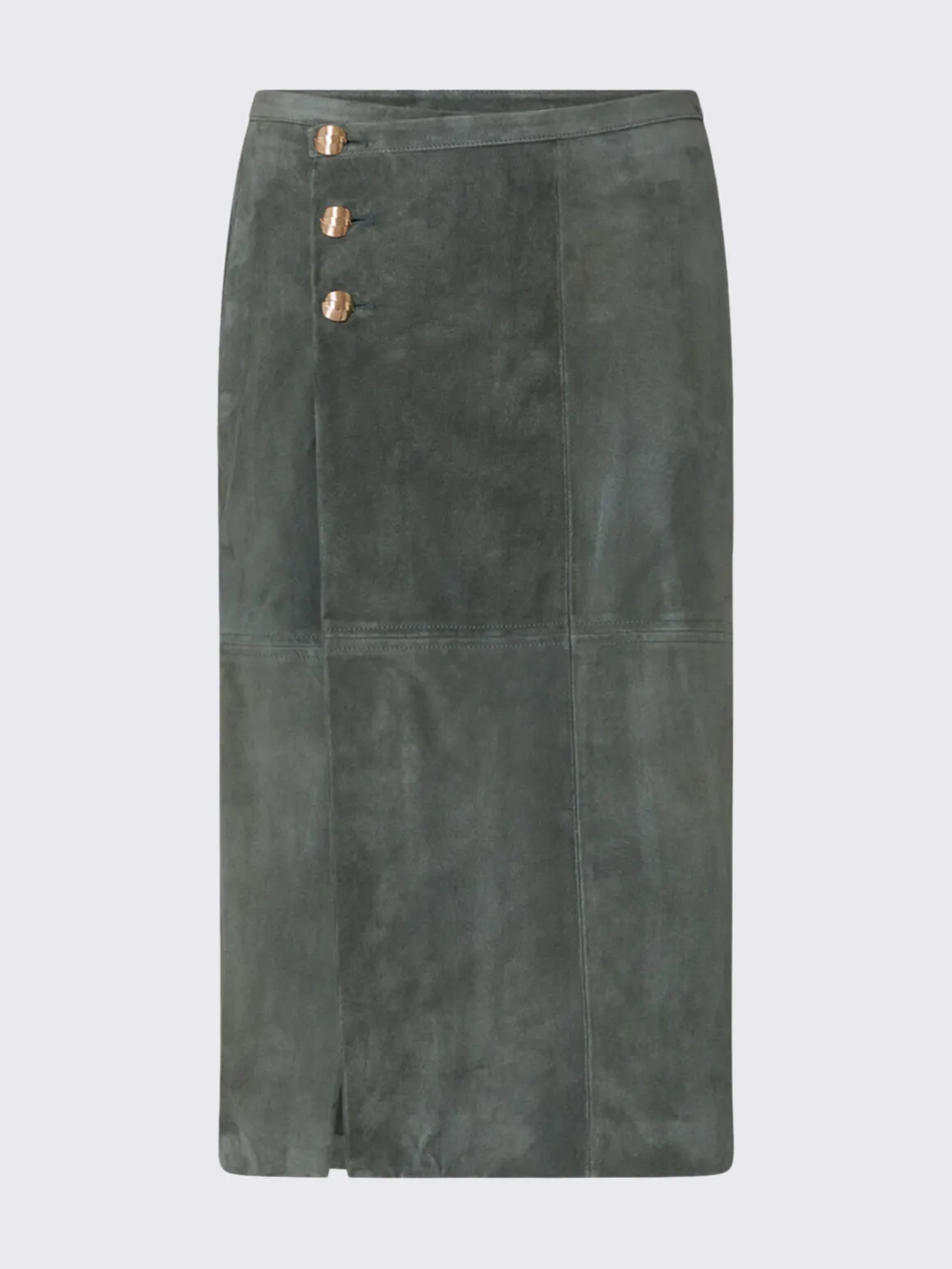 Gonna midi in suede