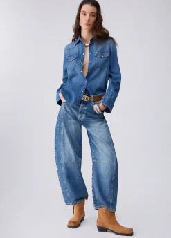 Jeans balloon a vita bassa