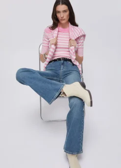 Jeans bootcut a vita alta