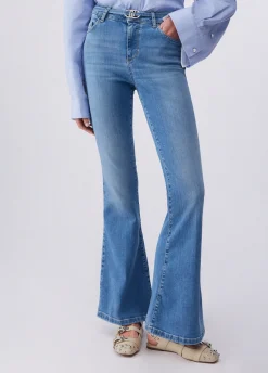 Jeans bootcut a vita alta