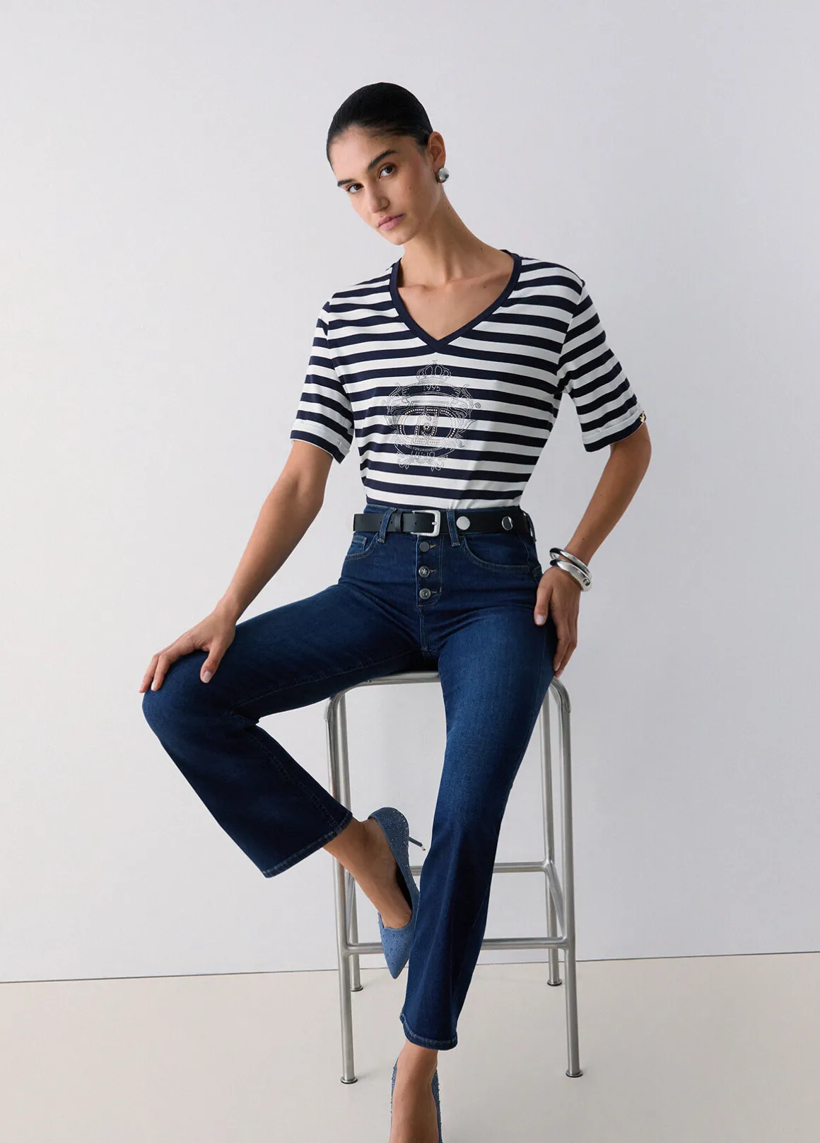 Jeans bootcut a vita alta