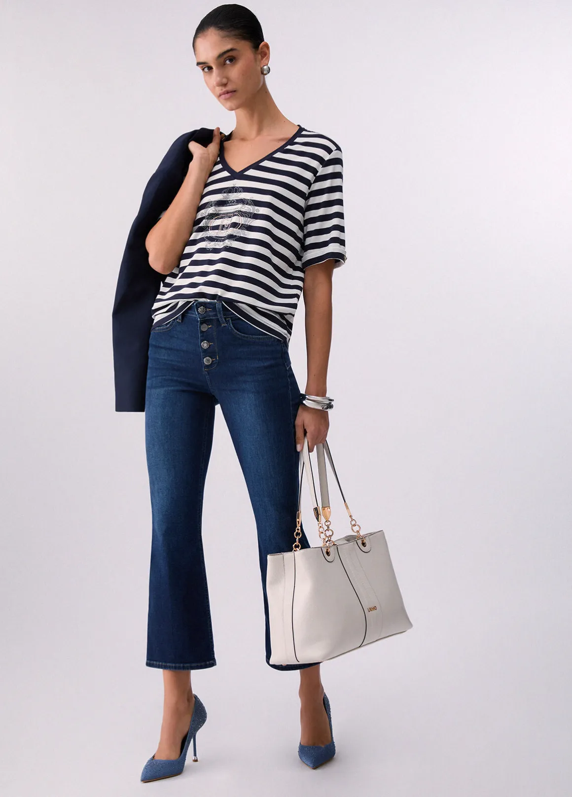 Jeans bootcut a vita alta