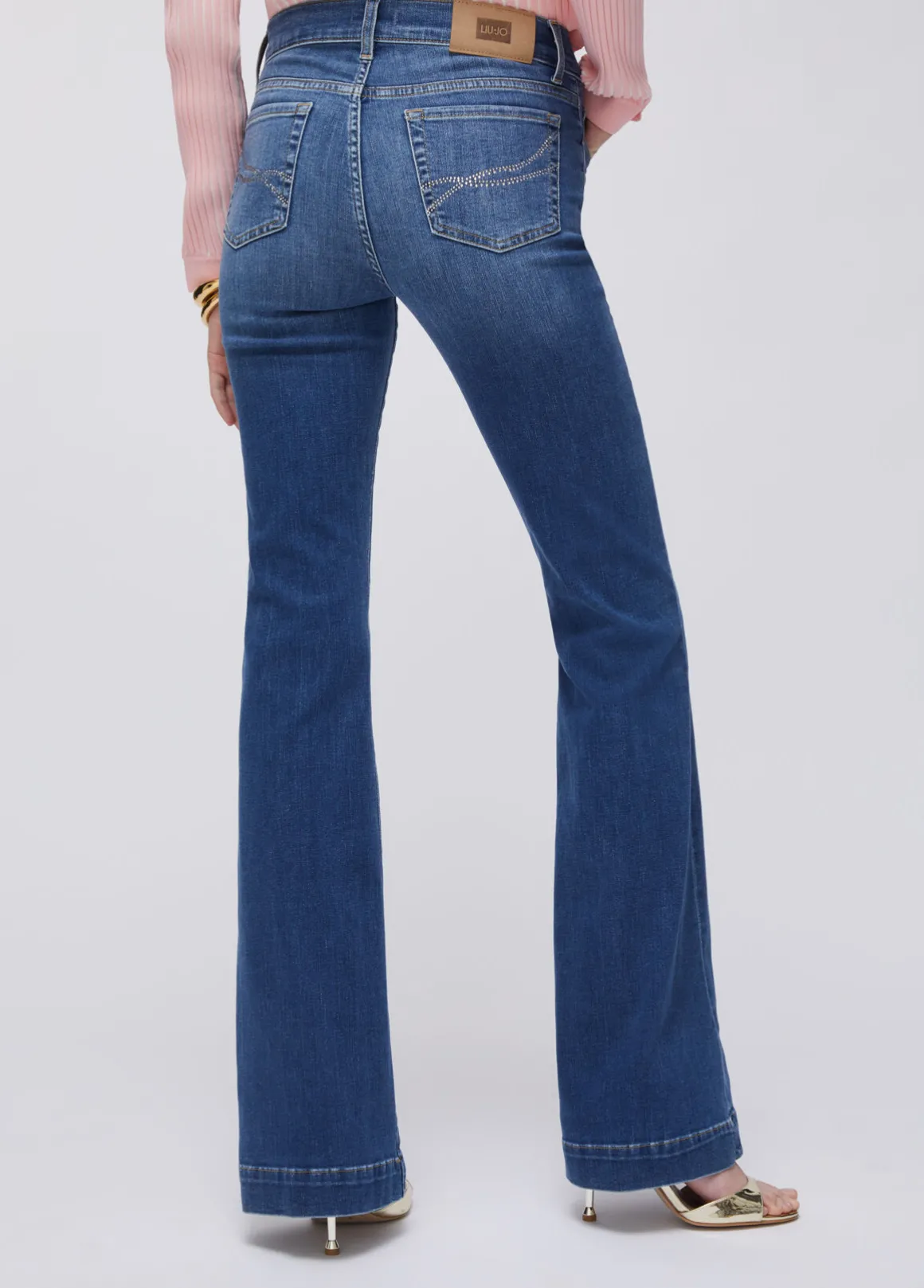 Jeans bootcut a vita alta