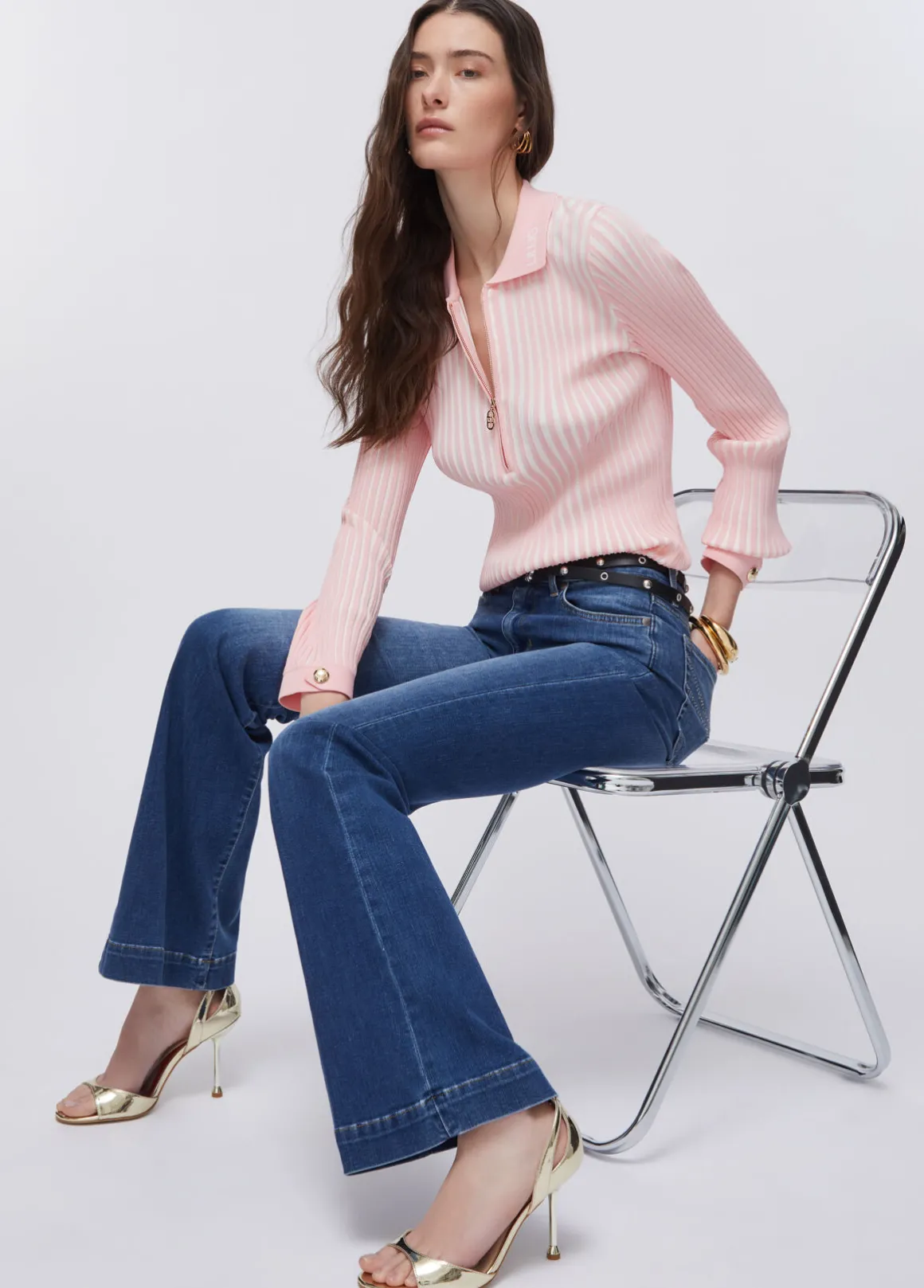 Jeans bootcut a vita alta