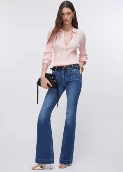 Jeans bootcut a vita alta