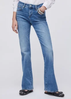 Jeans bootcut a vita alta
