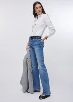 Jeans bootcut a vita alta