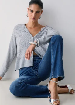 Jeans bootcut a vita alta