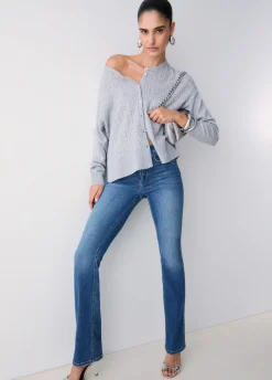 Jeans bootcut a vita alta