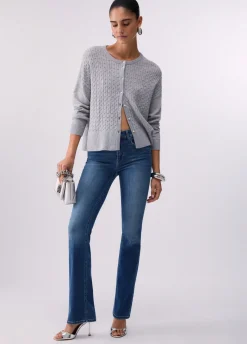 Jeans bootcut a vita alta