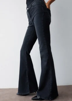 Jeans bootcut a vita alta