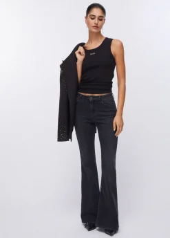 Jeans bootcut a vita alta