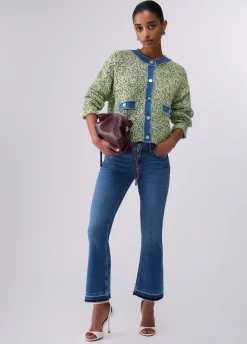 Jeans bootcut con orli unfinished