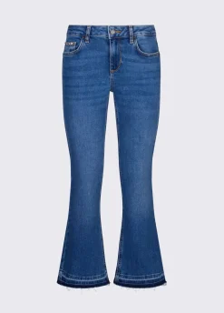 Jeans bootcut con orli unfinished