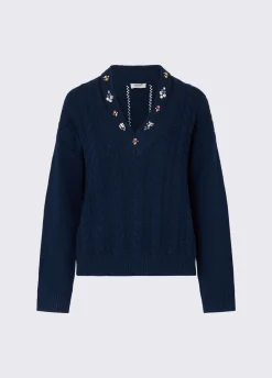 Jeans bootcut con strass
