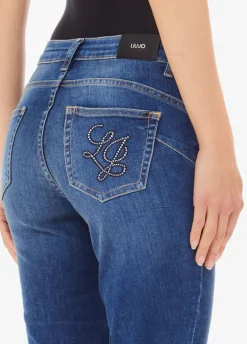 Jeans Capri con strass