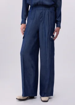 Jeans con castoni gioiello