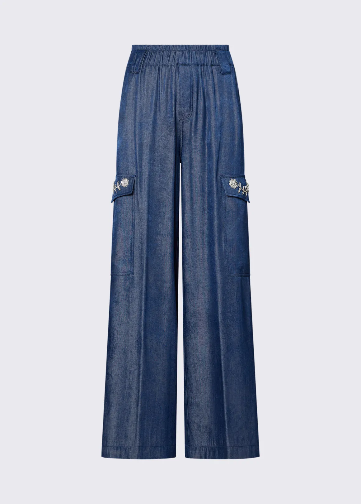 Jeans con castoni gioiello
