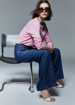 Jeans flare a vita alta