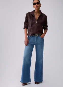 Jeans flare a vita alta
