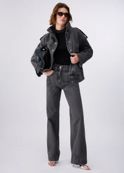 Jeans flare a vita alta
