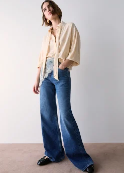 Jeans flare con bandana