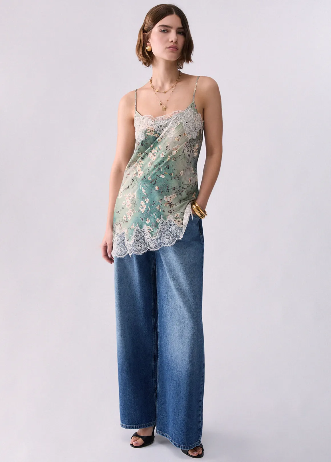Jeans flare con cintura