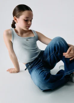 Jeans flare con cintura