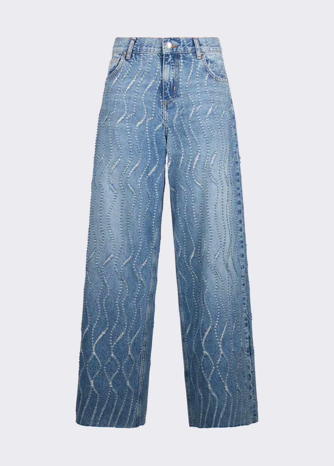 Jeans flare con dettagli laserati
