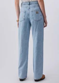 Jeans flare con intreccio