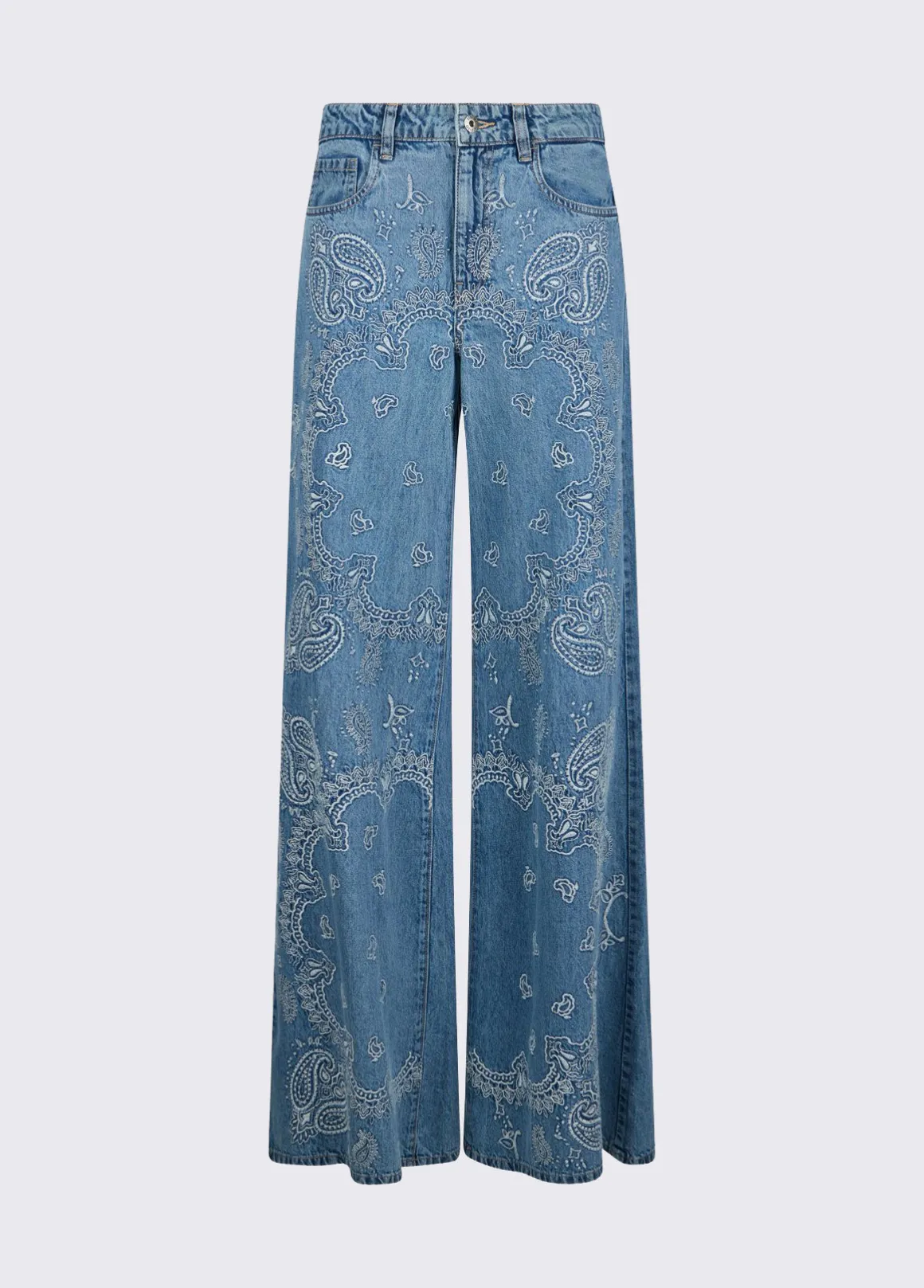 Jeans flare con ricami