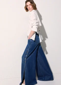 Jeans flare con spacchetti