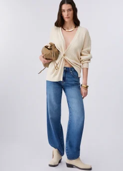 Jeans flare con spacchetti laterali