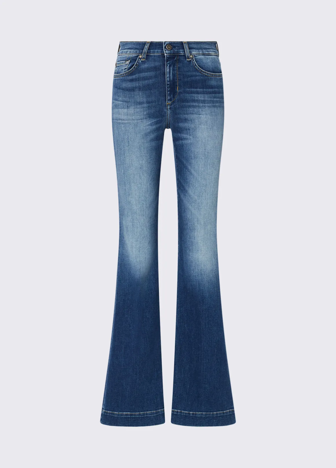 Jeans flare con strass