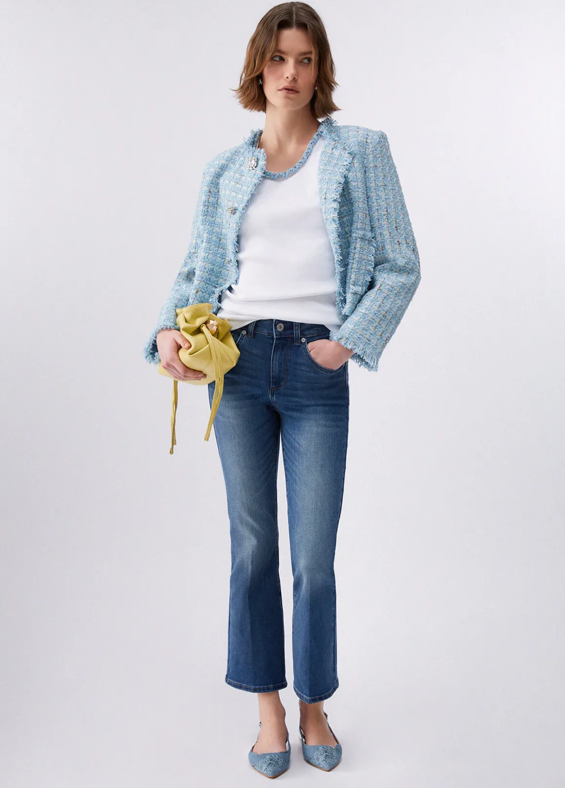 Jeans flare cropped