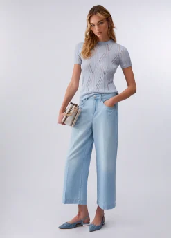Jeans flare cropped