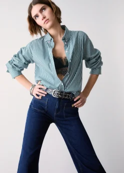 Jeans flare cropped