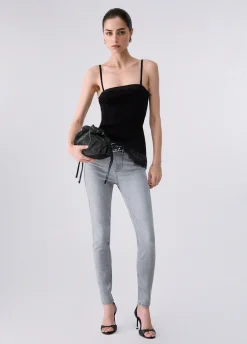 Jeans skinny a vita alta