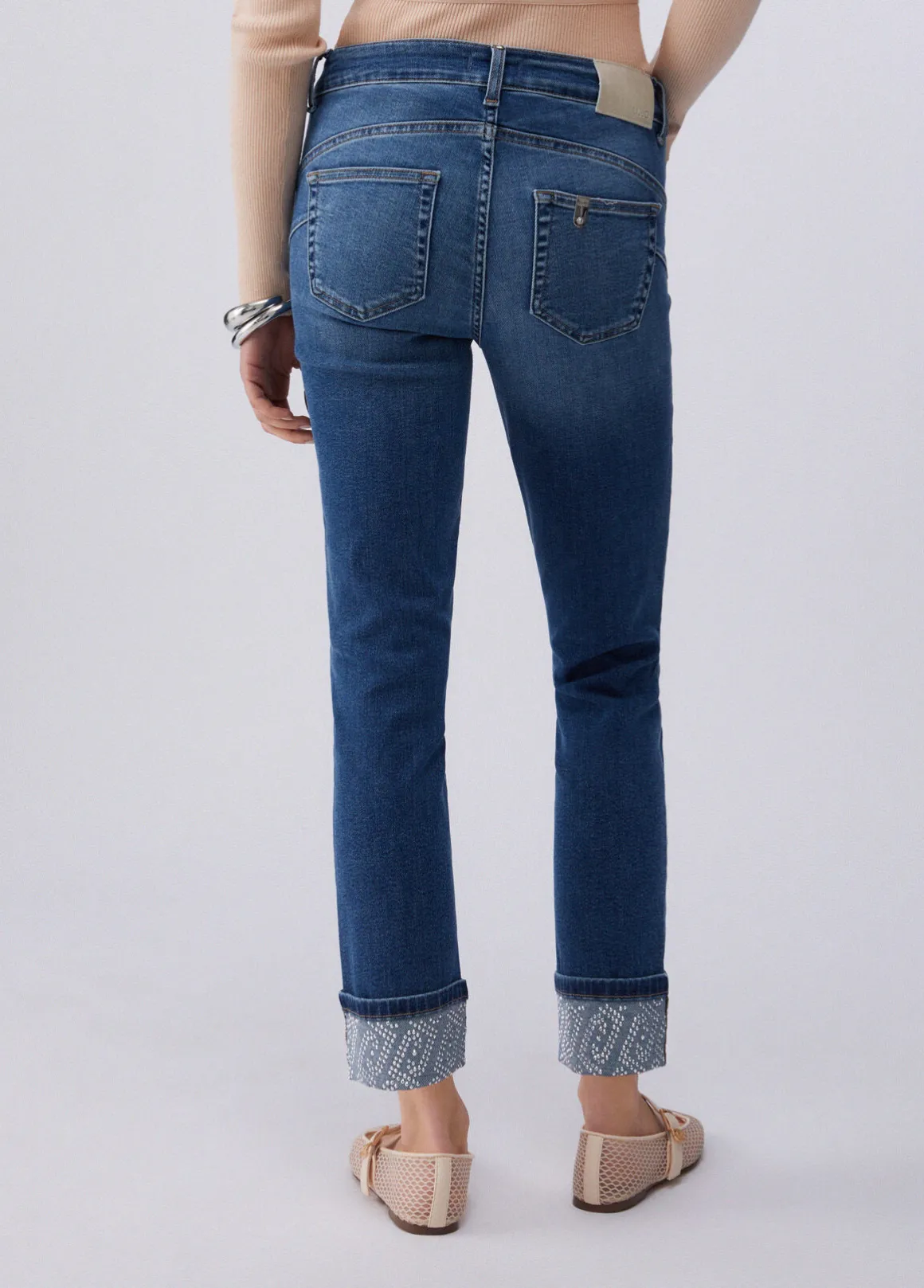 Jeans skinny con strass