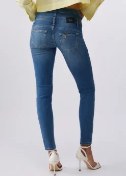 Jeans skinny con strass