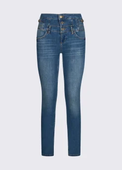 Jeans skinny con strass