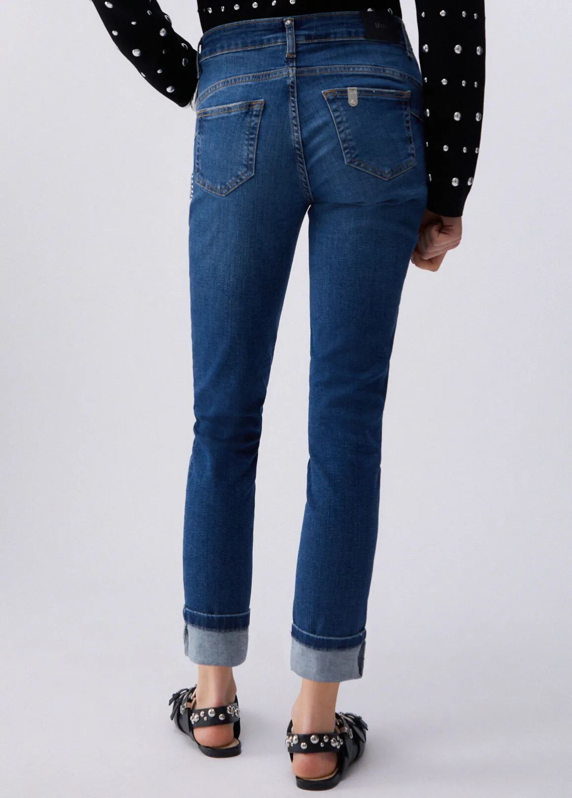 Jeans skinny con strass