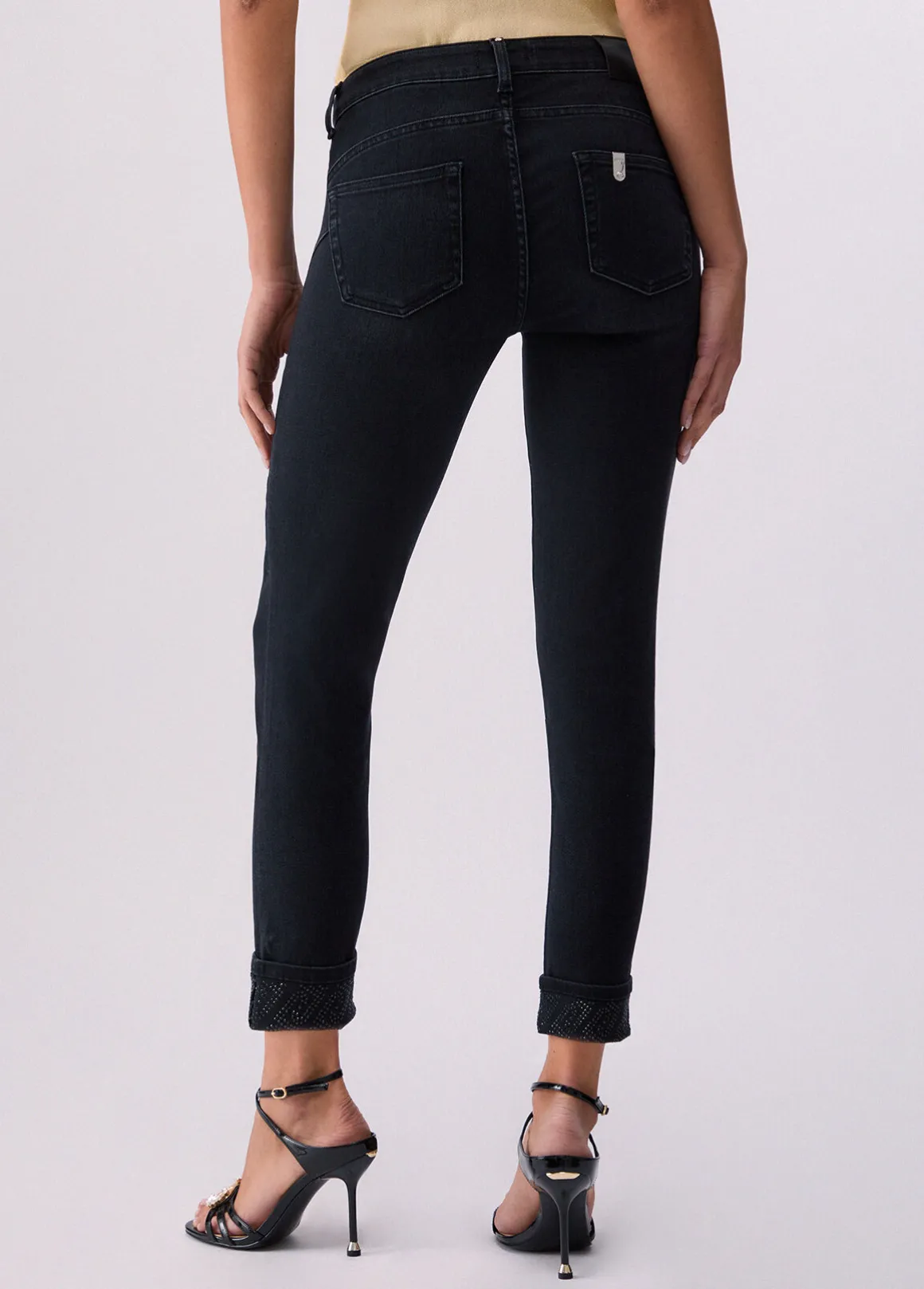 Jeans skinny con strass