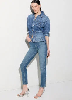 Jeans slim fit a vita alta