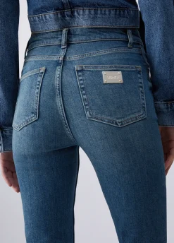 Jeans slim fit a vita alta